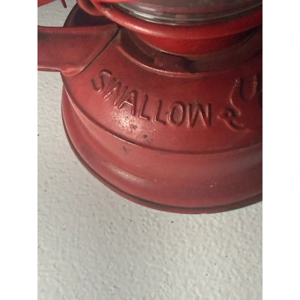 Vintage Swallow Brand No 235 Red Kerosene Lantern Hurricane Oil Lamp China